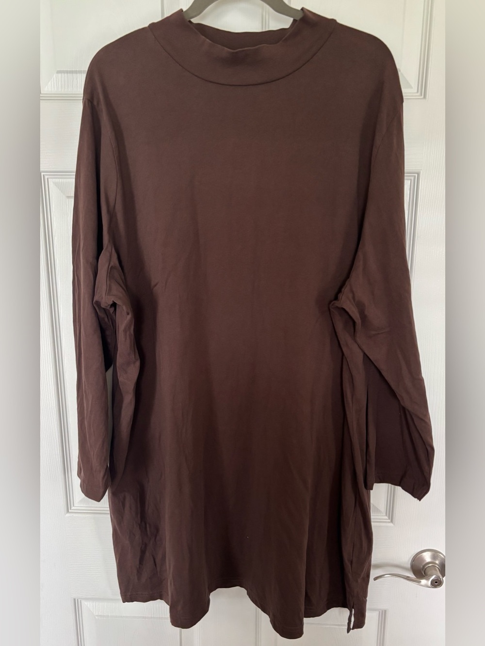 Roaman's Women's Long-Sleeve Ultimate Mockneck Tunic Top